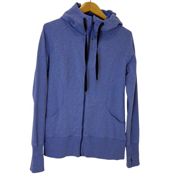Lululemon Scuba Hoodie Full Zip Sweatshirt - Heather Blue - Women's  Size 10 - Picture 1 of 8